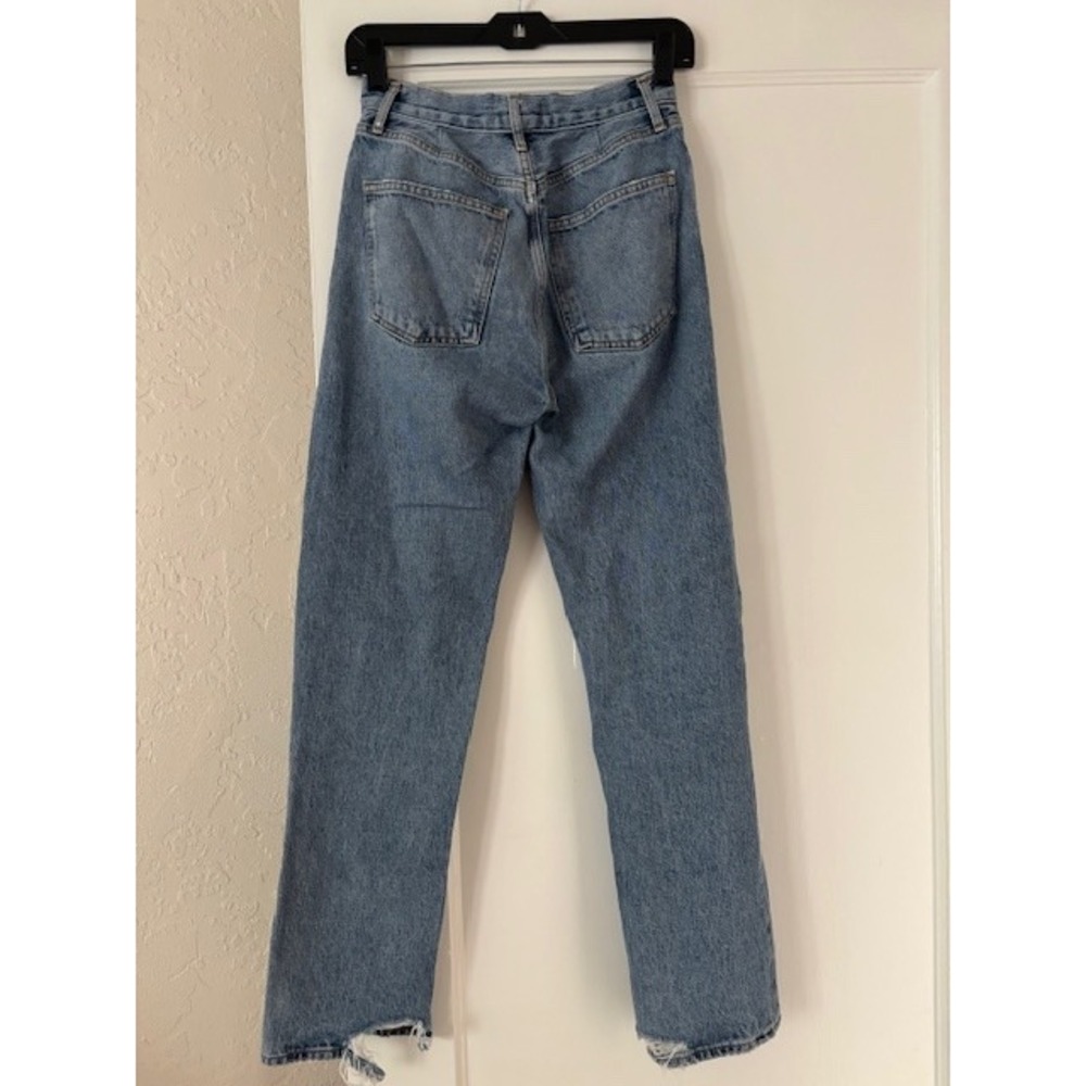 AGOLDE 90s Pinch Waist High Rise Straight Leg Jeans Light Blue Denim Size 26 - Picture 2 of 16